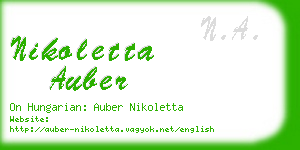nikoletta auber business card
